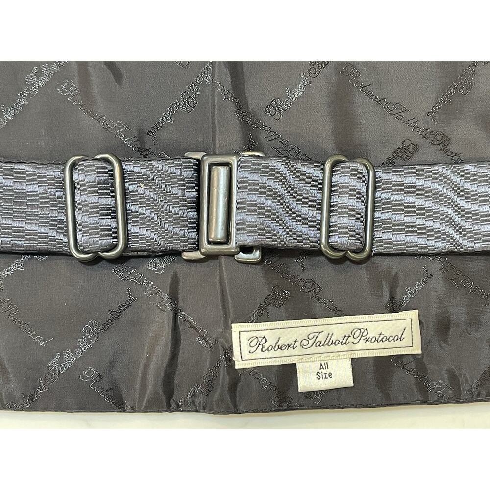 Robert Talbott Protocol Dark Gray Cummerbund Os - image 3